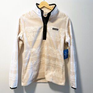 NWT Columbia Benton Springs Printed 1/2 Snap Fleece S